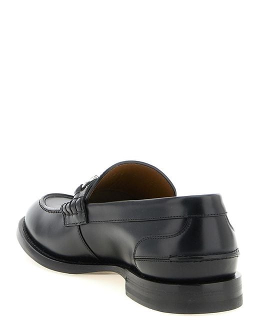 Gucci Black Solid Loafers for men