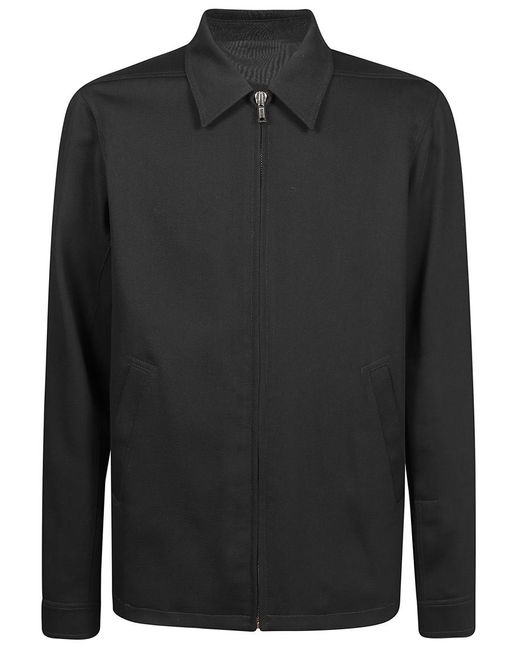 Rick Owens Black Wool Jacket With Zip for men