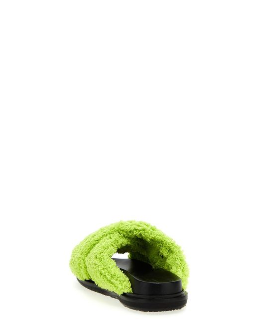 Marni Green Slip On Sandals