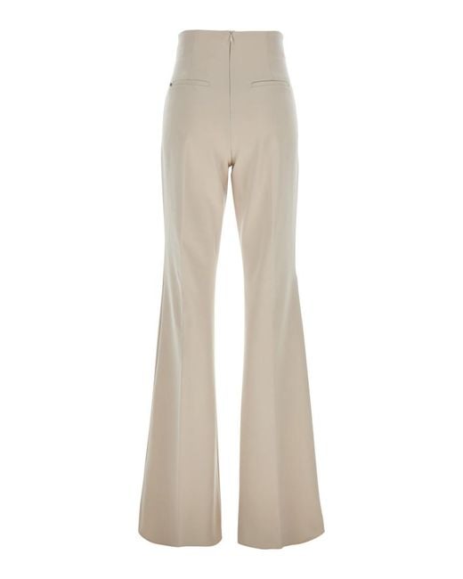 Sportmax Natural Regular Flared Pants