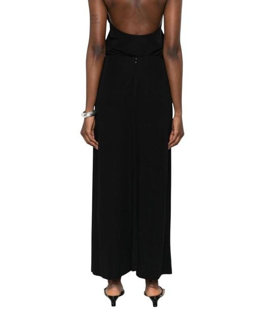 Totême Black Solid Long Skirt