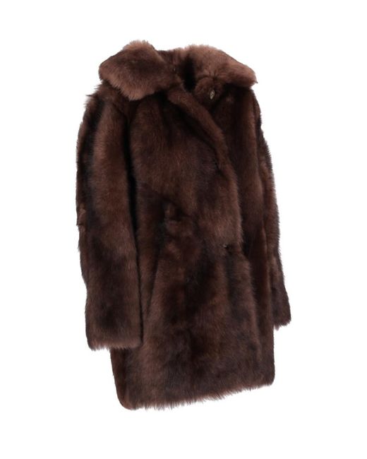 LA ROSE Brown Haired Coat