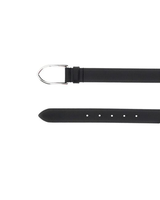 Jacquemus Black Solid Buckle Belt for men