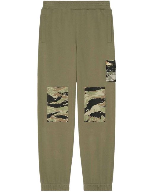 Givenchy Green Camouflage Patch Joggers for men