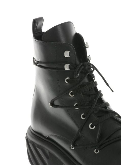 Off-White c/o Virgil Abloh Black Solid Tractor Boots