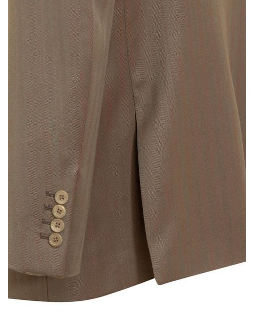 ARMARIUM Brown Solid Notched Lapel Blazer