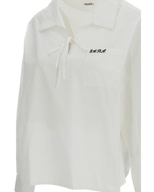 Bode White Regular Solid Shirt