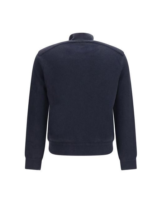 Moncler Blue Mock Collar Jacket for men