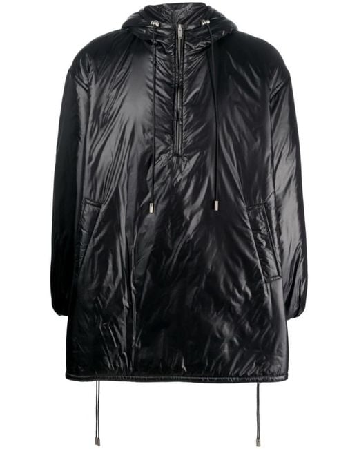 Saint Laurent Black Solid Hood Jacket for men
