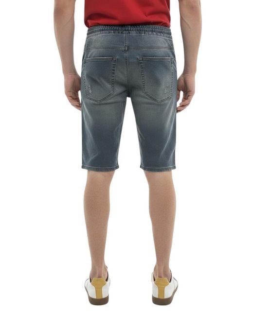 DIESEL Blue Drawstring Shorts for men