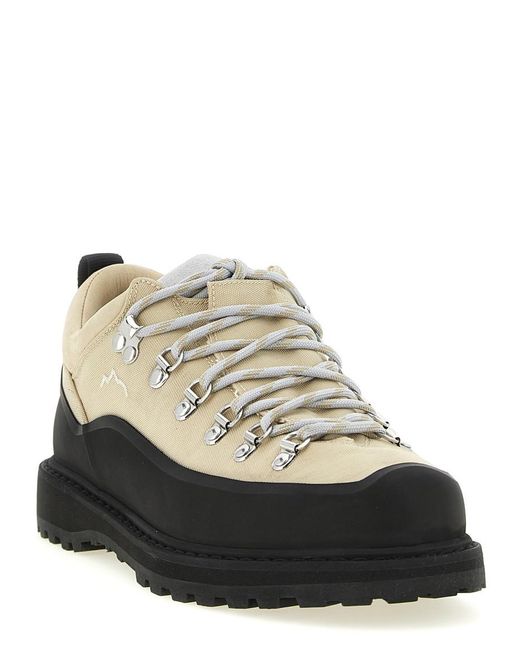 Diemme Black Solid Lace Up Boots for men