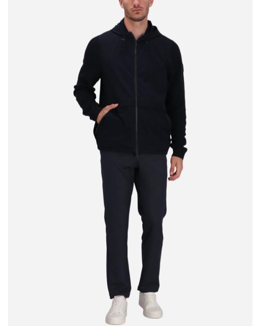 Boss Blue Front Zip Hoodie for men