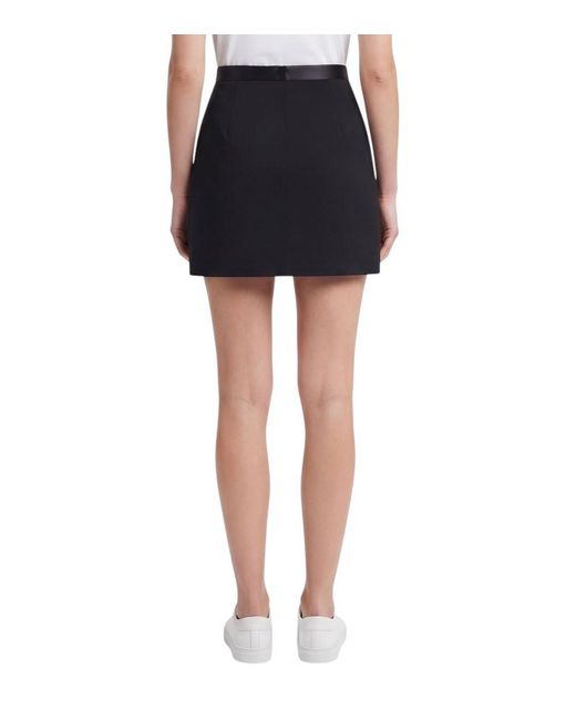 Versace Blue Solid Mini Skirt