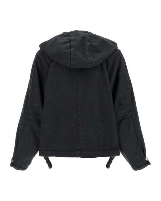 NAMACHEKO Black Solid Hooded Jacket for men
