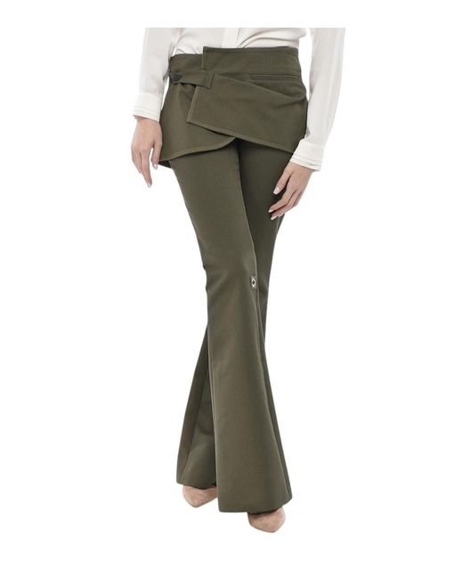 Courreges Green Slim Bootcut Pants
