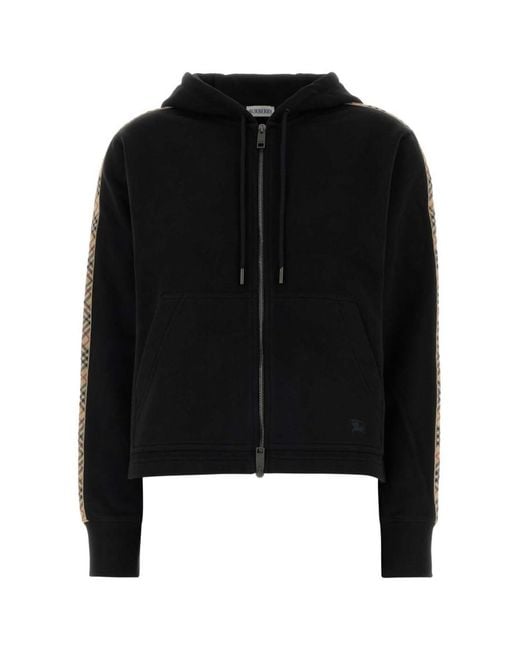 Burberry Black Solid Hood Sweatshirt