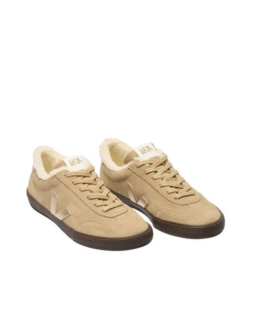 Veja White Solid Volley Sneakers