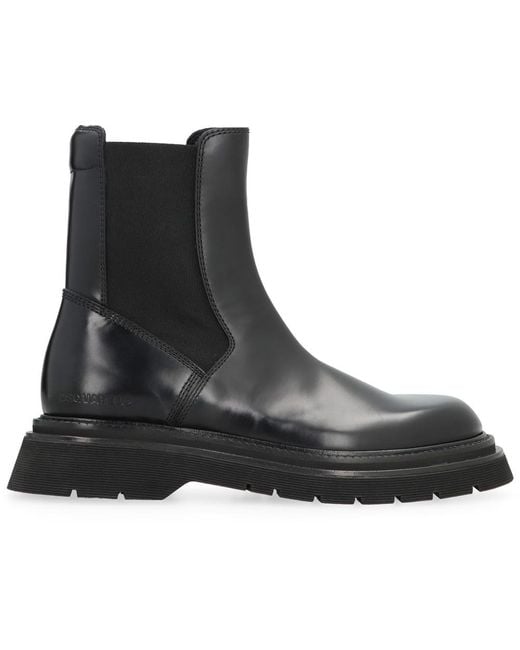 DSquared² Black Solid Slip On Boots for men