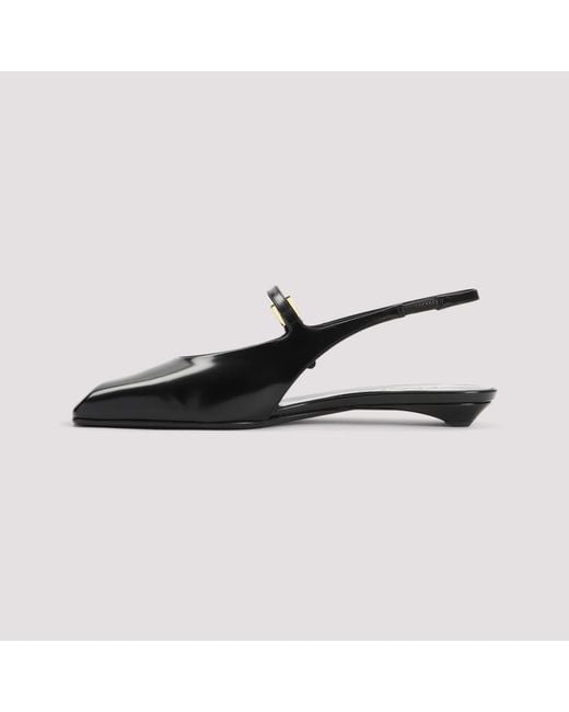 Prada Black Calf Leather Mules