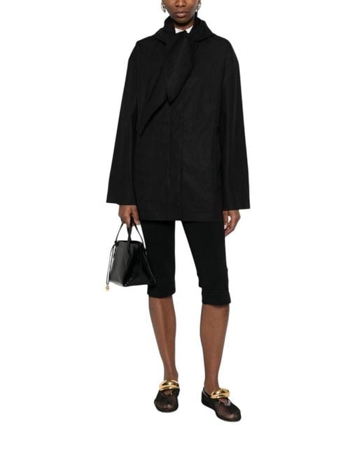 Totême Black Solid Hood Jacket