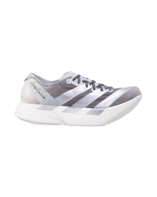 Y-3 White Graphic Runner Sneakers for men