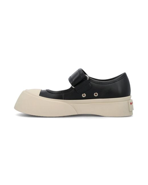 Marni Black Velcro Maryjane Platform Sneakers