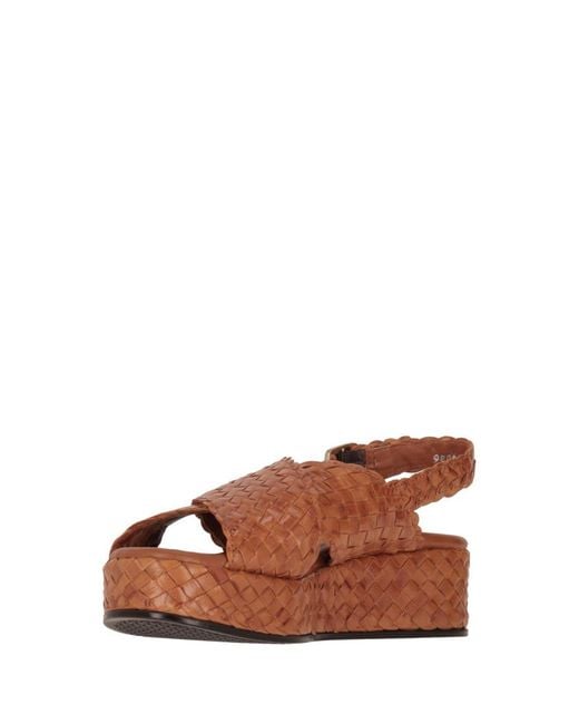 LA ROSE Brown Braided Heels