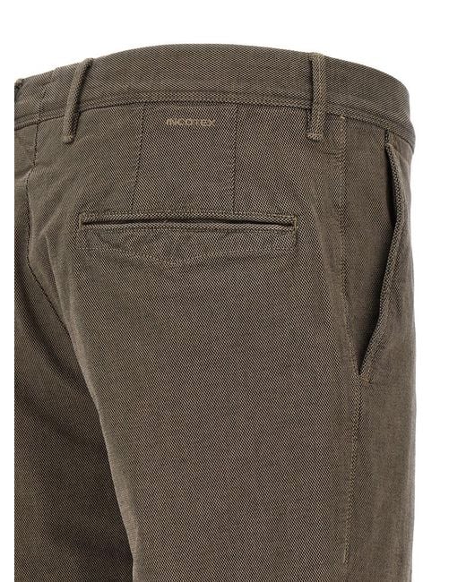 Incotex Gray Micro Check Pants for men