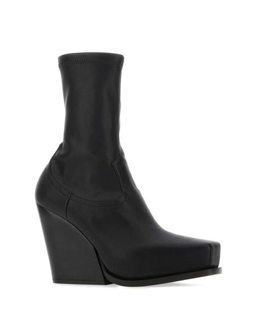 Stella McCartney Black Solid Square Toe Boots