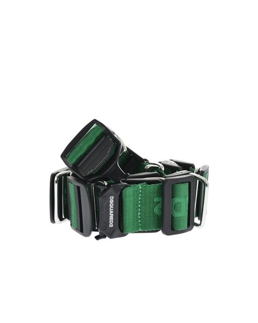 DSquared² Green Logo Belt for men