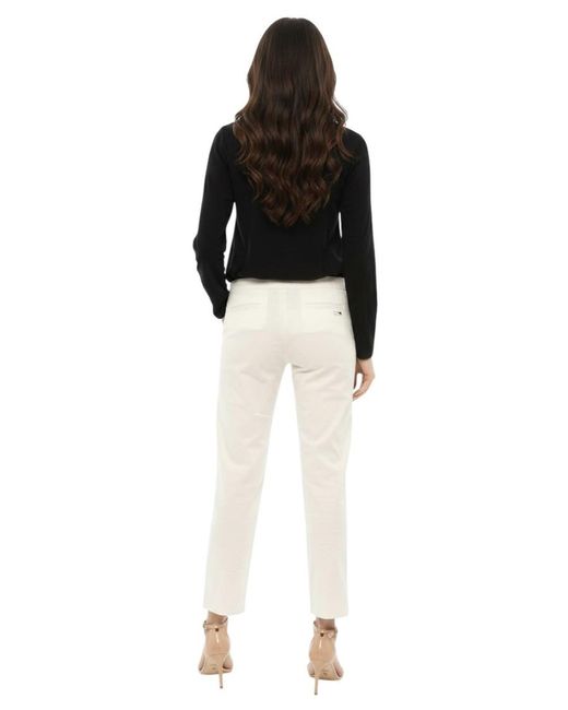 Woolrich White Regular Flat Front Pants