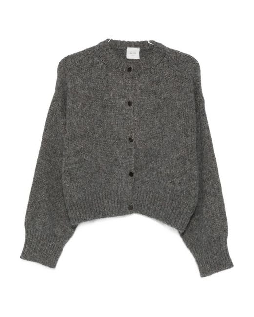 Alysi Gray Crewneck Cardigan