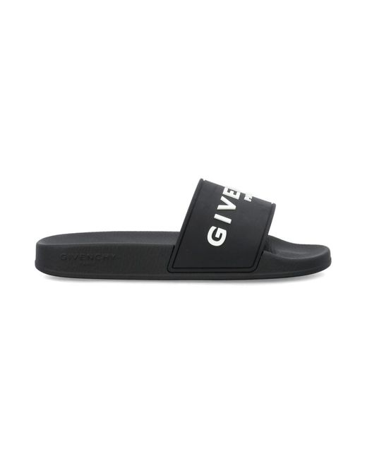 Givenchy Black Logo Slides