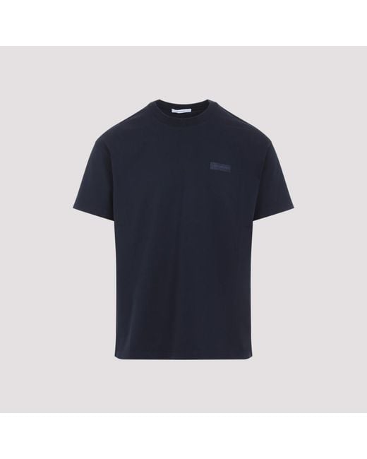 Givenchy Blue Round Neck Logo T-Shirt for men