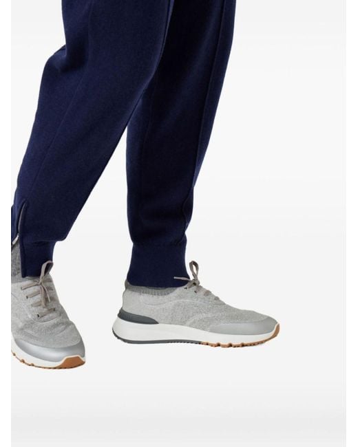 Brunello Cucinelli White Cotton Sneakers for men