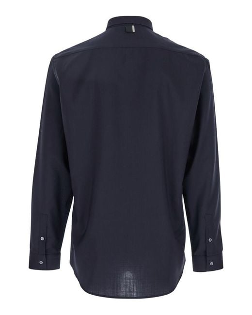 Low Brand Blue Solid Shirt for men