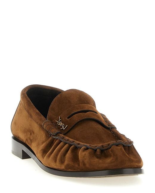 Saint Laurent Brown Solid Le Loafer for men