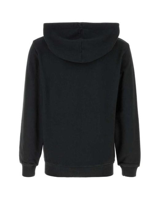 A.P.C. Black Logo Regular Hoodie for men