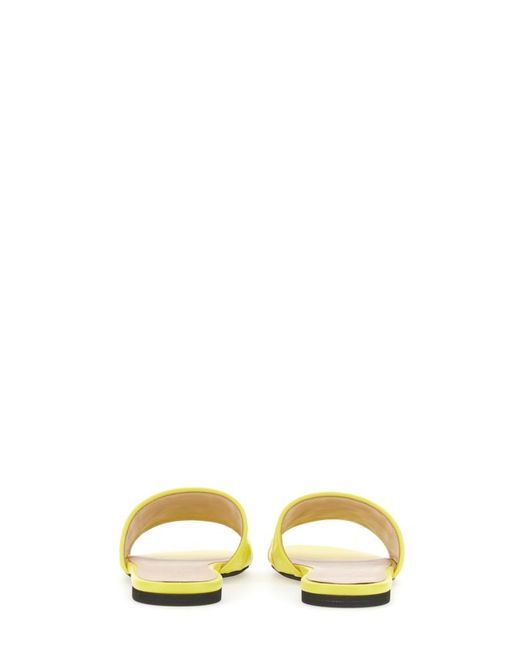 N°21 Yellow Logo Flats