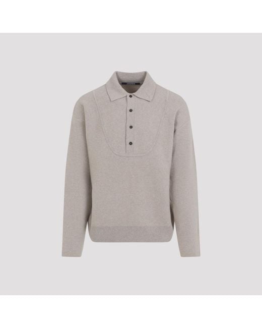 Jacquemus Gray Wool Sweater for men