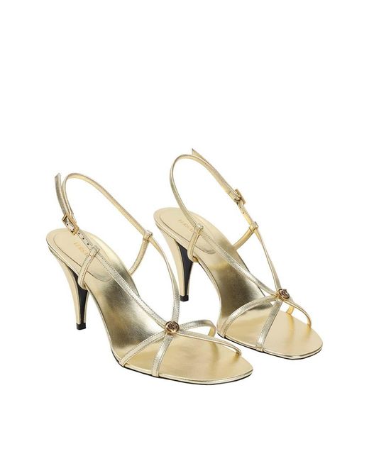 Versace Metallic Slingback Heels