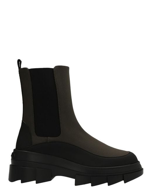 Stuart Weitzman Black Textured Round Toe Boots
