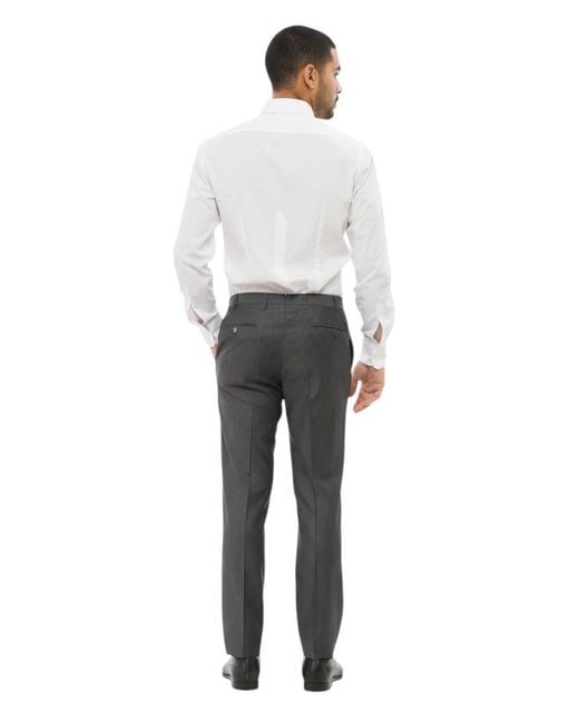 Corneliani Gray Flat Front Pants for men