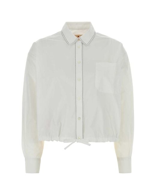 Marni White Relaxed Solid Shirt