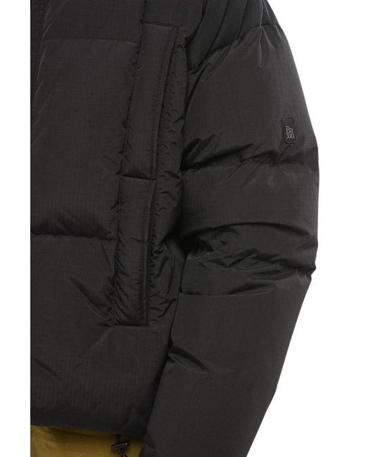 Bacon Black Quilted Hood Jacket for men