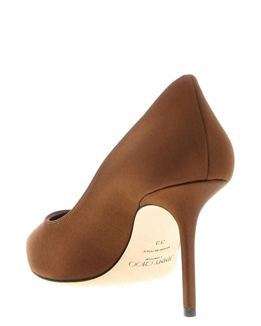 Jimmy Choo Brown Solid Pointed Toe Pumps