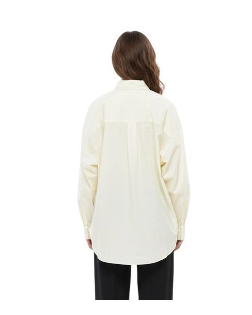Cruna White Oversized Solid Shirt