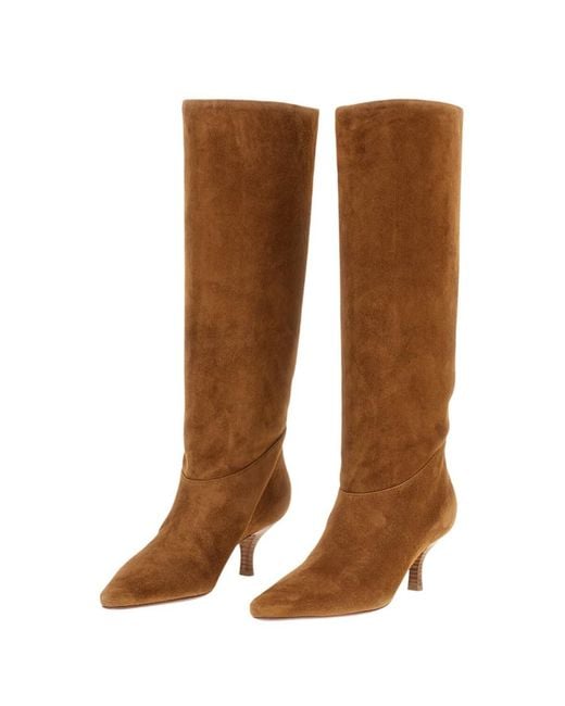 Paris Texas Brown Solid Rose Boots
