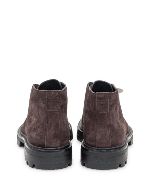 Hogan Brown Solid H673 Boots for men