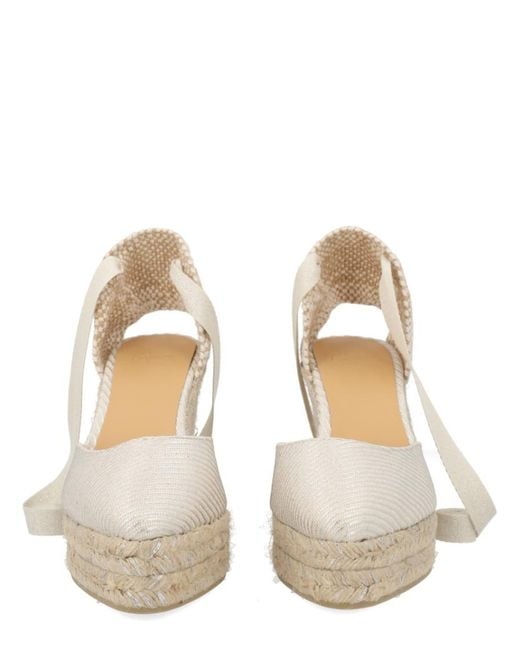 Castaner Natural Cotton Espadrille Wedges